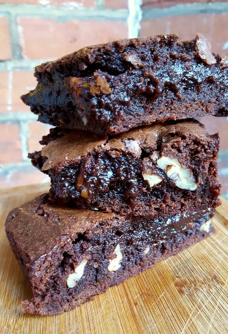 Half-Baked Pecan Brownies