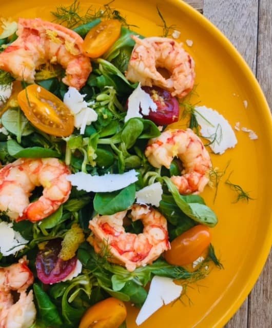 Prawn Salad with Sicilian Ricotta Salata