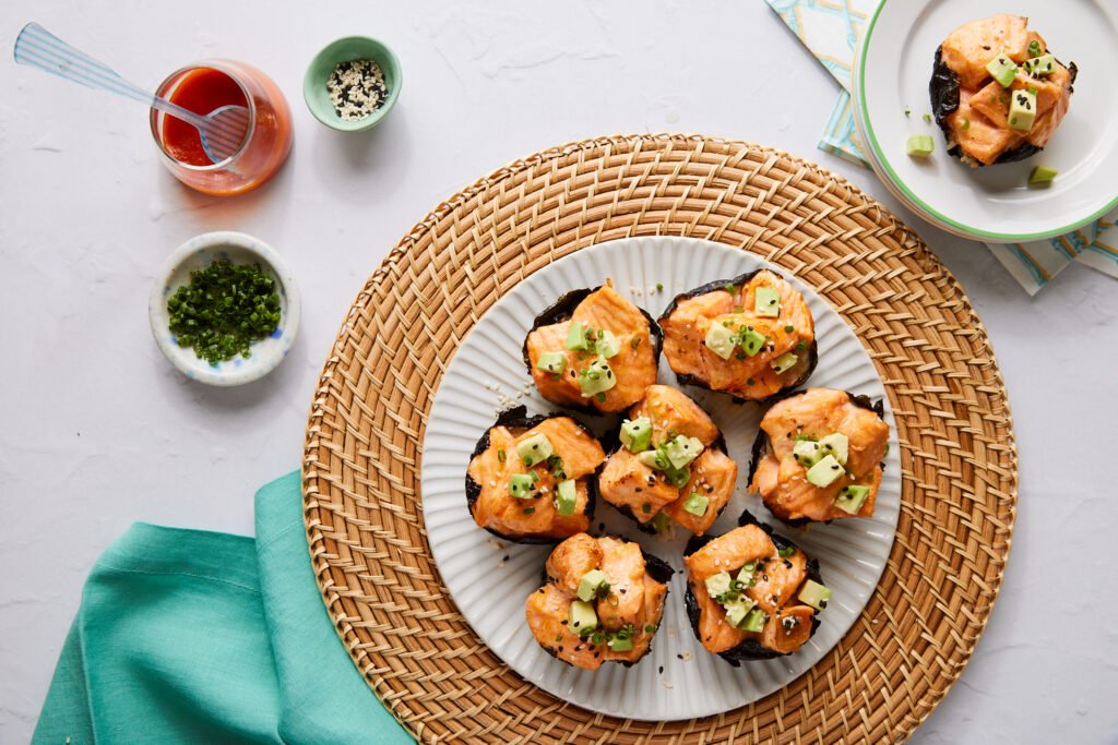 You Need To Try These Baked Salmon Sushi Cups
